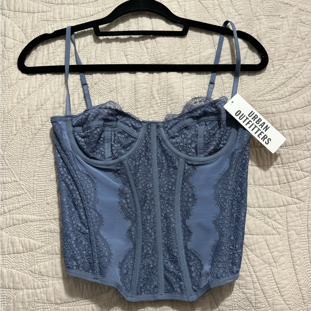 blue out from under corset